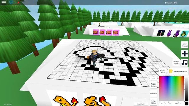 Roblox How to make Charmander in Pixel Art Creator! смотреть онлайн