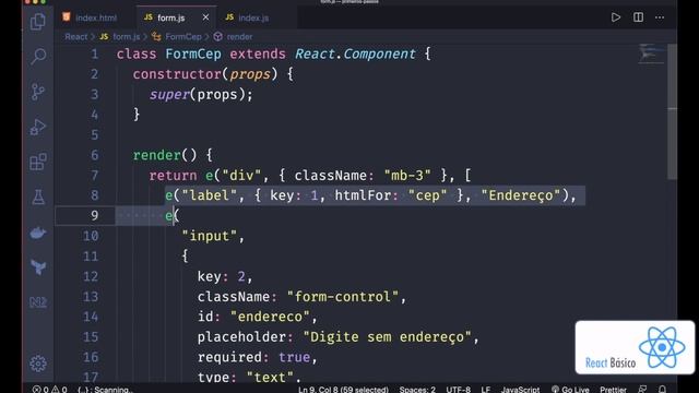 React básico: Ajuste do React e inserção da máscara de cep - parte 2 смотреть онлайн