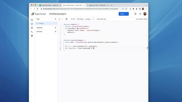 Google Sheets + Google Apps Script: Insert Image from URL смотреть онлайн