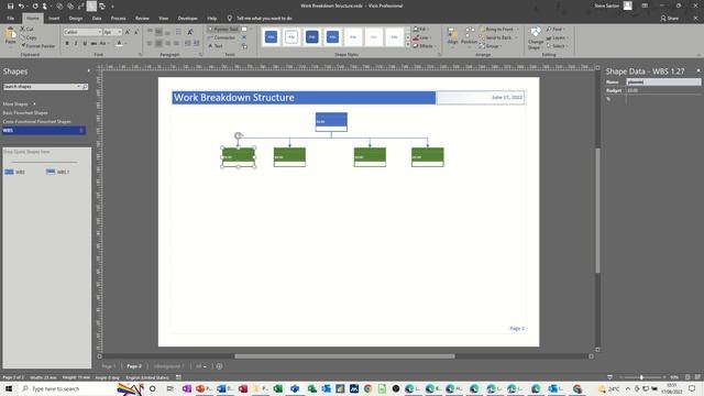 Work Breakdown Structure in Microsoft Visio смотреть онлайн