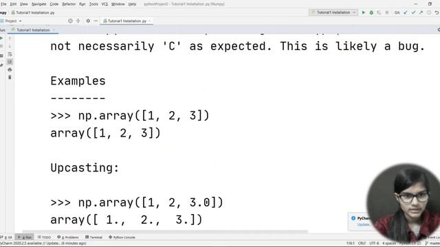 Numpy Library EP:02 | creating numpy array| methods to create numpy array | python tutorial смотреть онлайн