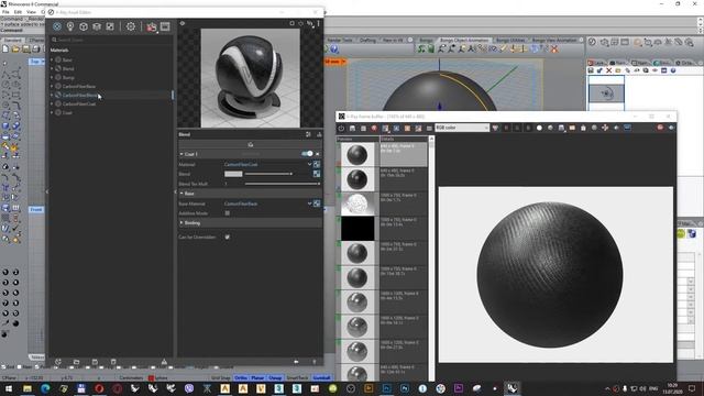 Композитный материал Карбон (Carbon Fiber) V-Ray NEXT For Rhino (RUS)