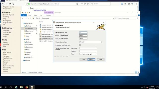 Installing Tomcat 9 on Windows смотреть онлайн