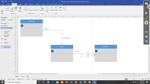 How to draw ERD in Microsoft Visio Case (Study I) смотреть онлайн