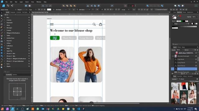 Apparel Clothing Shop Mobile App UI UX | speed design - art tutorial | affinity designer смотреть онлайн