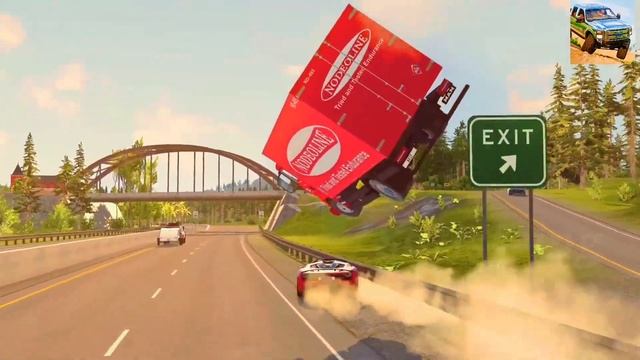 Realistic Road Crose Car Crashing #4 (BeamNG.Drive) #beamng смотреть онлайн