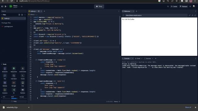 EP 2 - Cara Membuat Set Activity Untuk Bot Discord (Replit) смотреть онлайн