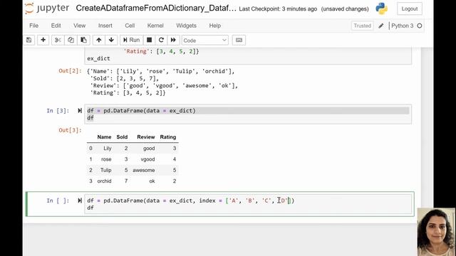 In Hindi: How to create a pandas DataFrame from a Dictionary смотреть онлайн