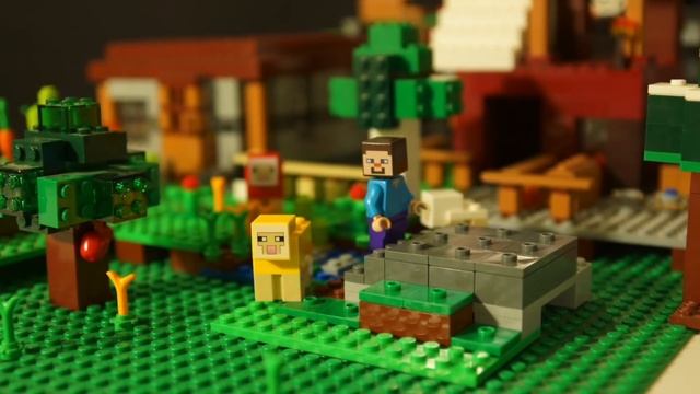 ЗИМА и Лего НУБик Голова КУБИК - LEGO Minecraft Анимация смотреть онлайн