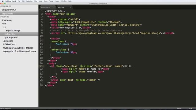 Try AngularJS 1.5 - 10 of 33 - Binding Conditionals смотреть онлайн