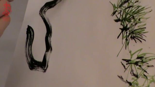 Обучение китайской живописи и живописи у-син. Ветки сосны с хвоей смотреть онлайн