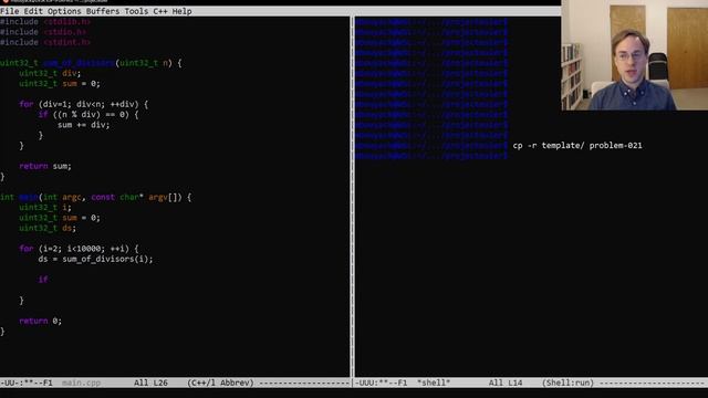 Project Euler: Problem 21 (C/C++) смотреть онлайн