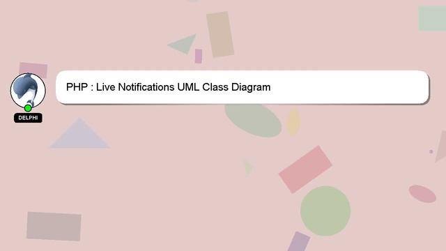 PHP : Live Notifications UML Class Diagram смотреть онлайн