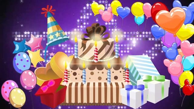 Card through birthday birthday cake stage background - Cartoon kids смотреть онлайн