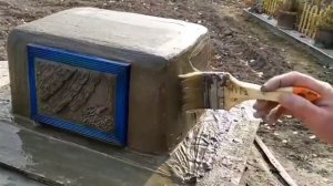 Оригинальное кашпо для сада. Своими руками из цемента. Арт бетон