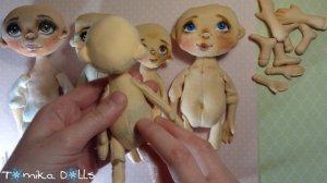 Этих текстильных кукол я сшила сама своими руками