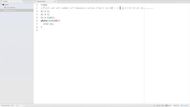 Maths Logic Building With PHP - Day2 - Printing fibonacci series смотреть онлайн