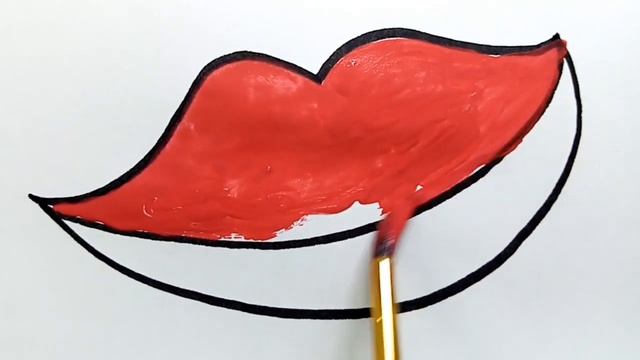 Bolalar uchun lab rasm chizish / Рисование губ для детей / Drawing lips for children смотреть онлайн