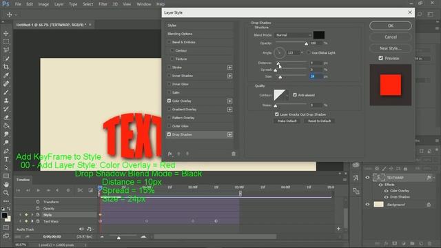 TEXT WARP ANIMATION in Photoshop CC 2017 смотреть онлайн