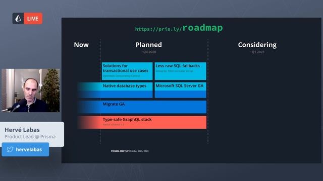 Prisma Online Meetup #1 - Hervé Labas - The Prisma Roadmap смотреть онлайн