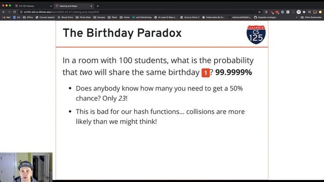 CS 124: Hashing Collisions and the Birthday Paradox смотреть онлайн