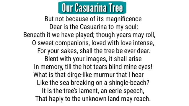 Our Casuarina Tree : Poem by Toru Dutt in Hindi смотреть онлайн
