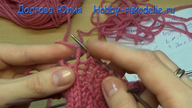 Вязание спицами для начинающих. Варежки спицами с узором косы смотреть онлайн
