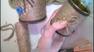 Подарки своими руками. Декор из бечевки. Органайзер из джута или шпагата.