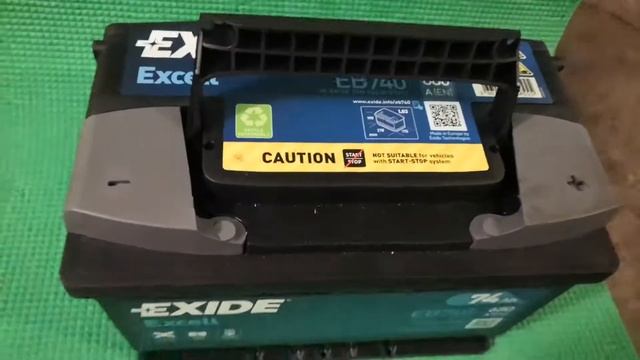 Распаковка - Автомобильный аккумулятор Exide Excell EB740 (74 А/ч) смотреть онлайн