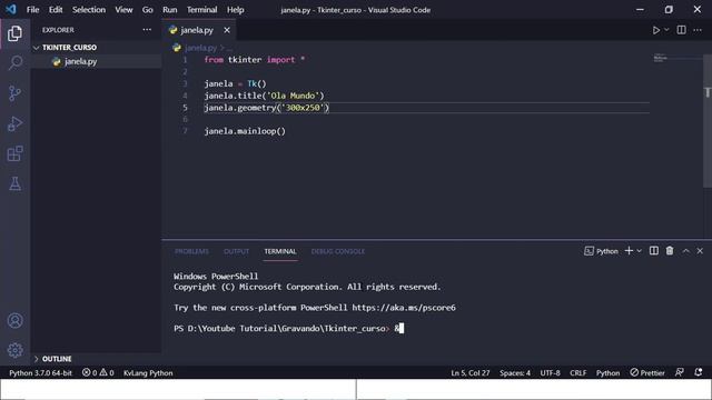 Curso Python Tkinter - introdução e janela do Tkinter смотреть онлайн