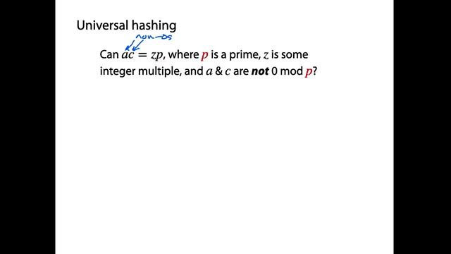 Universal hashing with a prime field смотреть онлайн