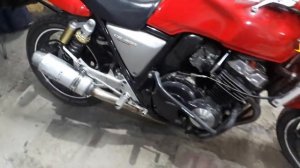 Honda CB 400 огненый выхлоп )