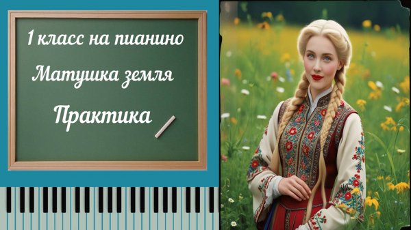 Как играть матушка земля на фортепиано | первый класс на пианино практика