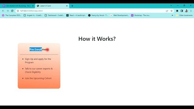 HTML, CSS & BOOTSTRAP - Responsive Creative UI Card | Web Dev Tags смотреть онлайн