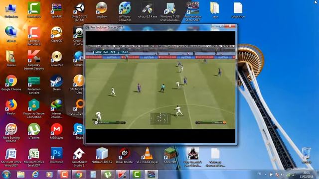 GAME PLAY PES 2017  INTEL 3000HD لعب يس 17