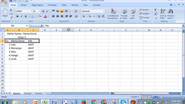 Tutorial Belajar Cara Membuat Tabel Pada Microsoft Excel смотреть онлайн