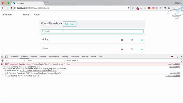 Laravel 5.5 + Vuejs + Bulma | Phonebook App | Search By Name #15 смотреть онлайн