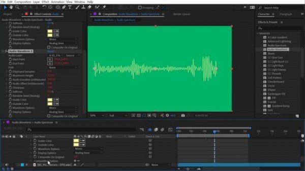 Audio Waveform + Audio Spectrum | Effects of After Effects