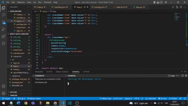 ReactJS : react-alice-carousel - Simple slider beginner tutorial смотреть онлайн