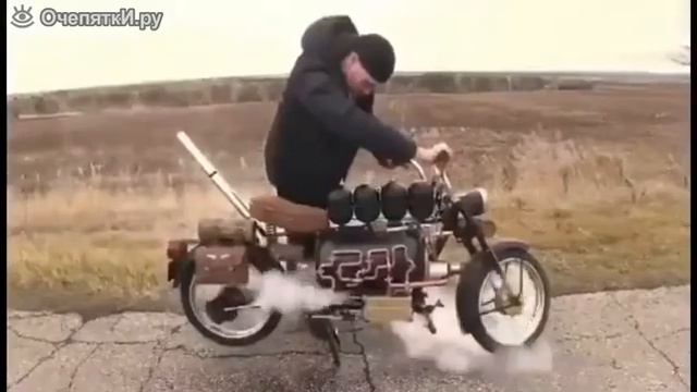 мотоцикл с паровым двигателем