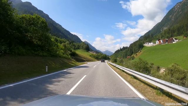 Driving In Austria 12: Silvrettastraße - Paznauntal (Pians, Ischgl, Stausee Kops Lake) 4K 60fps