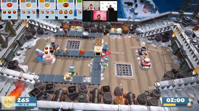 Overcooked! All You Can Eat - Level 3-2 - 3 Stars - 4 Player Co-op