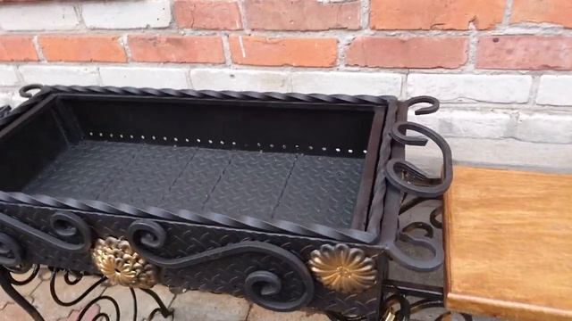 Самодельный мангал с возможностью регулировки высоты, кованый мангал, своими руками. смотреть онлайн