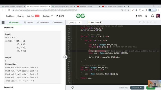 DAY 132 Walls Coloring II | Dynamic Programming. | JAVA | C++ | GFG POTD 02 Mar смотреть онлайн