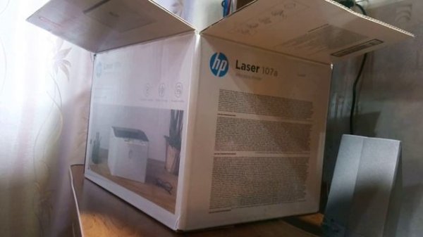 Распаковка принтера из PLEER.RU HP Laser 107a Распоковка принтера из pleer ru HP laser 107a