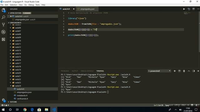 Aula 24 - Curso Linguagem R - Arquivos JSON смотреть онлайн