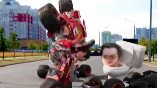Lightning McQueen In Real Life On Road Skibidi Toilet Cars