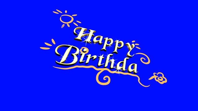 Happy Birthday Sketch Blue Screen Effect Free Footage смотреть онлайн
