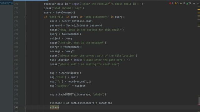 How to make Jarvis part 5 | Sending mails and attachments | Jarvis | Python | Sketch with Tej смотреть онлайн