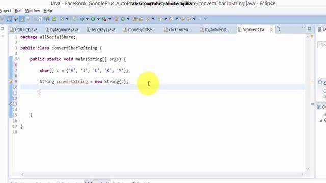 JAVA - Simple program convert CHARACTER to STRING - Example code смотреть онлайн